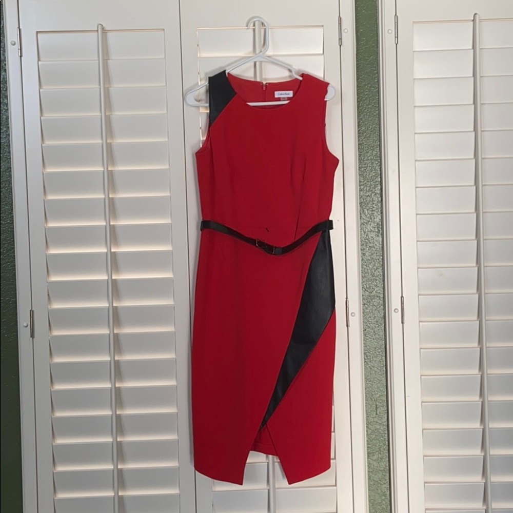 C.K. red dress must sell or donating locally